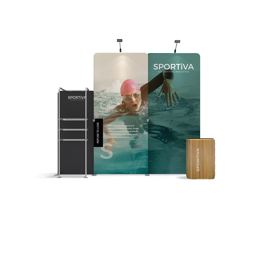 WaveLine Media Display 10Ft WLMII Kit 03 Tension Fabric Display