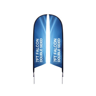 7 Ft. XSmall Falcon Flag - Spike Base Double-Sided Graphic Package