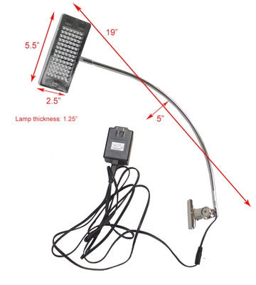 Banner Stands - Silver Clamp Light LED